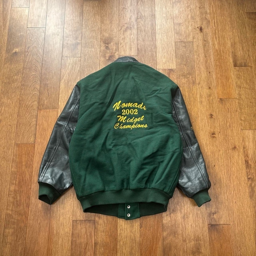 Men’s Vintage 2002 North Winnipeg Nomads wool and leather varsity jacket - Picture 2 of 7